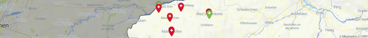 Map view for Pharmacies emergency services nearby Maria Schmolln (Braunau, Oberösterreich)